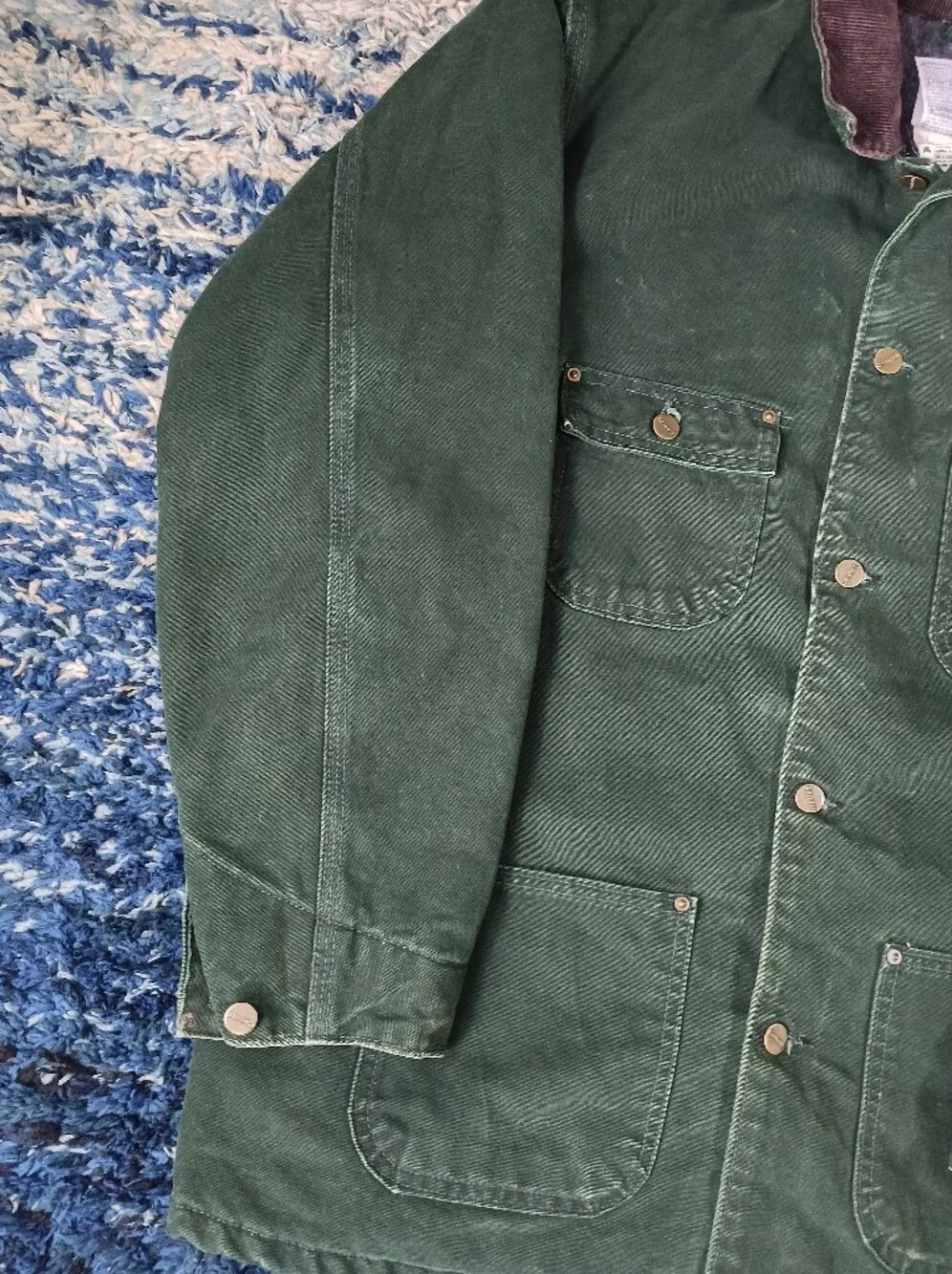 Vintage Carhartt Blanket-Lined Chore Coat “Spruce Green” C02 SPC Men’s Large